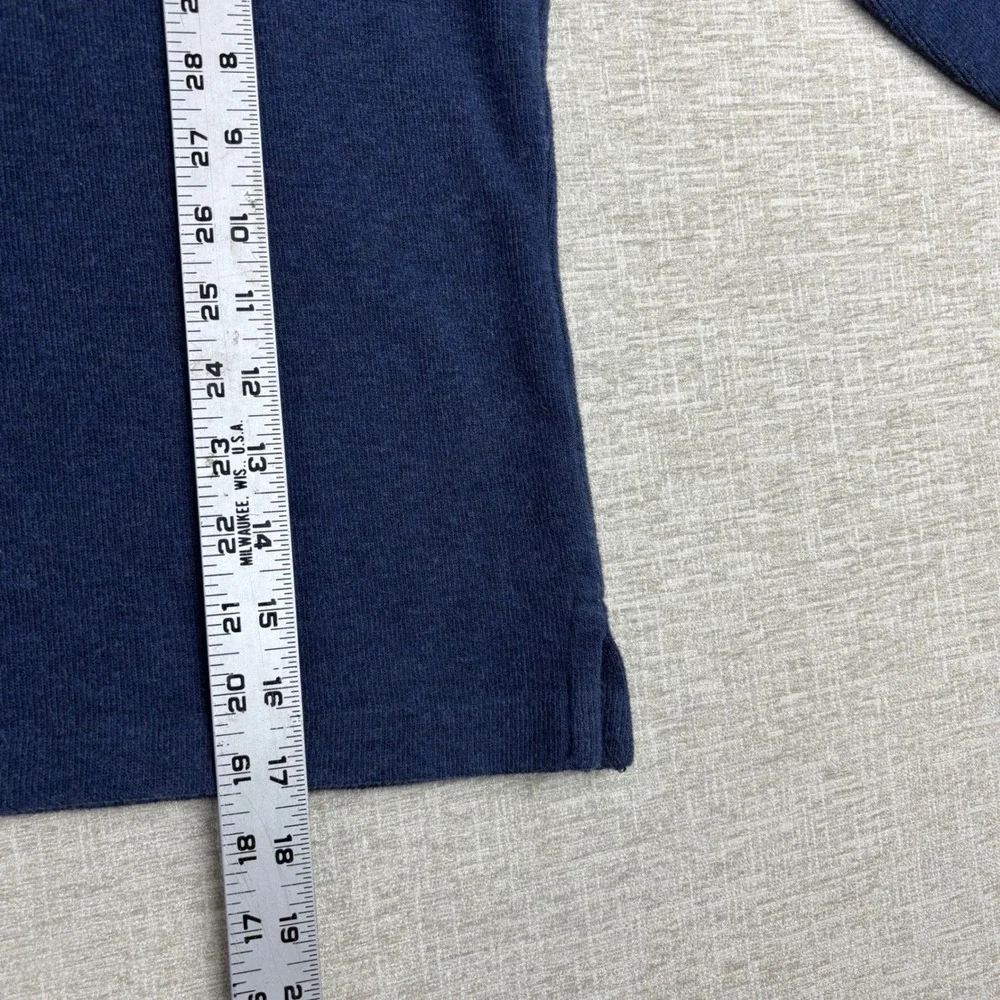 Polo Ralph Lauren Mens Blue Heather Quarter Zip Pullover Sweater Large Red Pony